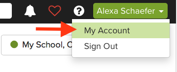 ParentSquare My Account settings